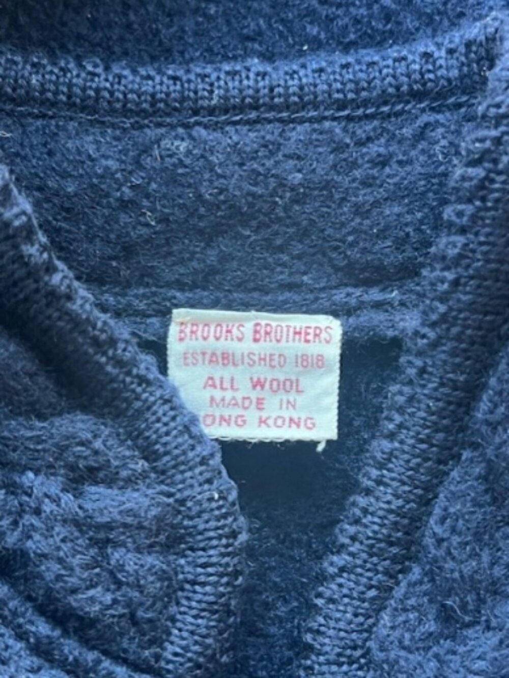 Brooks Brothers Navy All‑Wool Woman's Coat – Classic Tailored Long Coat Sz L - Picture 6 of 6